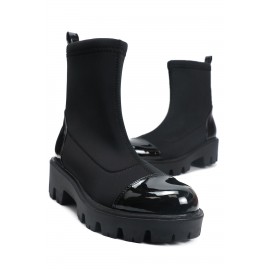 OZ DOROTHY Siyah Rugan Streç Kadın Bot KÇRK-00700