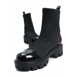 OZ DOROTHY Siyah Rugan Streç Kadın Bot KÇRK-00700