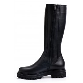 OZ DOROTHY Siyah Bant Detaylı Kadın Deri Çizme K22PURE0010569