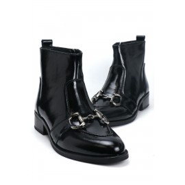 OZ DOROTHY Siyah Rugan Kadın Deri Bot KDK 2300