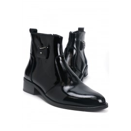 OZ DOROTHY Siyah Rugan Kadın Deri Bot K DK2200