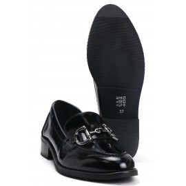 OZ DOROTHY Siyah Rugan Kadın Deri Loafer KDK 500