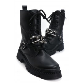 OZ DOROTHY Siyah Kadın Deri Bot KDK-D2503