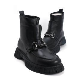 OZ DOROTHY Siyah Kadın Deri Bot KDK-00316