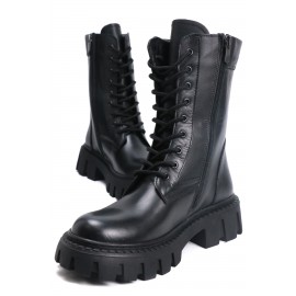 OZ DOROTHY Siyah Kadın Deri Bot KSÇL-0070-1