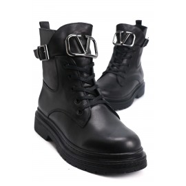 OZ DOROTHY Siyah Kadın Deri Bot KVOOG01510-2