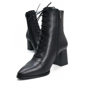 OZ DOROTHY Siyah Bağcıklı Kadın Deri Bot KERCN-00111
