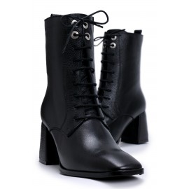 OZ DOROTHY Siyah Kadın Deri Bot K22-ŞNY451