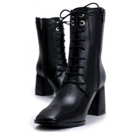 OZ DOROTHY Siyah Kadın Deri Bot K22-ŞNY451