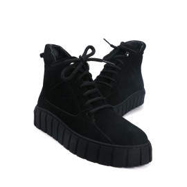 OZ DOROTHY Siyah Süet Kadın Deri Bot KDK00D30-40