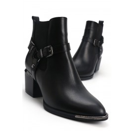 OZ DOROTHY Siyah Kadın Deri Bot KRL-00151