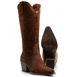 OZ DOROTHY Kadın Taba Dekoratif Dikişli Western Deri Bot K21PURE008605